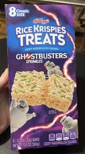 New Limited Kellogg's Rice Krispies Ghostbusters Sprinkles Treats 8 Bars Slimer