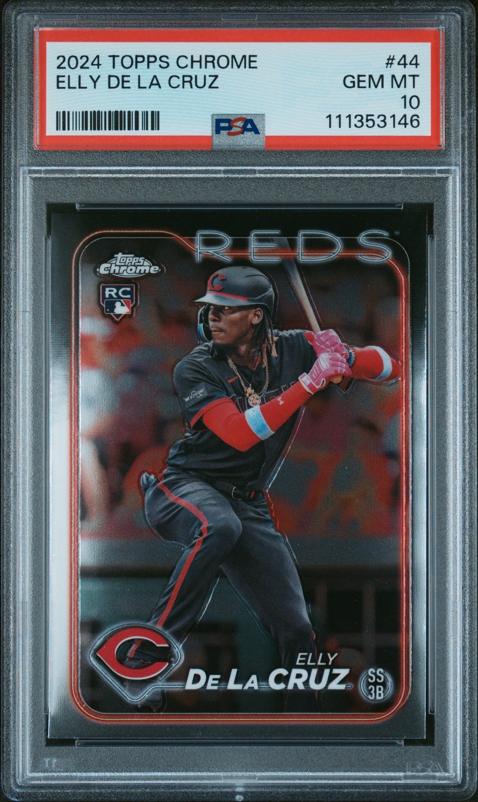 2024 Topps Chrome #44 Elly De La Cruz PSA 10 Rookie RC GEM MINT