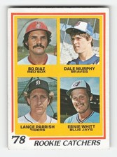 1978 Topps #708 Rookie Catchers (Dale Murphy / Lance Parrish) RC Very Good