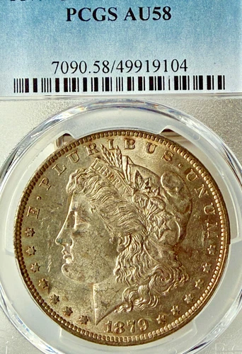 1879-O AU58 Dark Golden Toning PCGS New Orleans Mint Morgan Silver Dollar