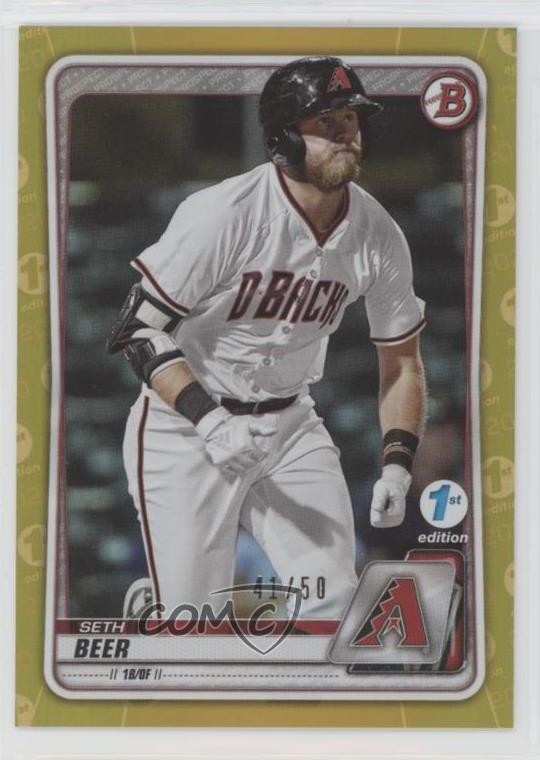 2020 Bowman 1st Edition Gold Foil 41/50 Seth Beer #BFE-75 10b5