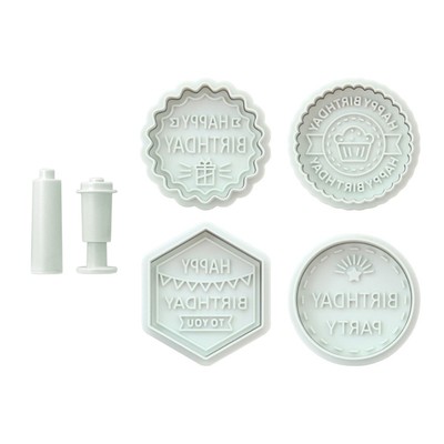 Celebration Cookie Stamp Alternative Shape Cake Mold Acrylic Baking Mold