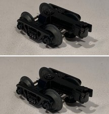 2 MTH DIE CAST METAL SPRUNG FREIGHT CAR TRUCK...