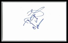 Gordie Roberts 3 X 5 Index Card Autographed !!