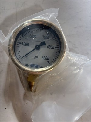 Wika Pressure Gauge Type 213 40 2.5   Range 5000 PSI 1/4  NPT