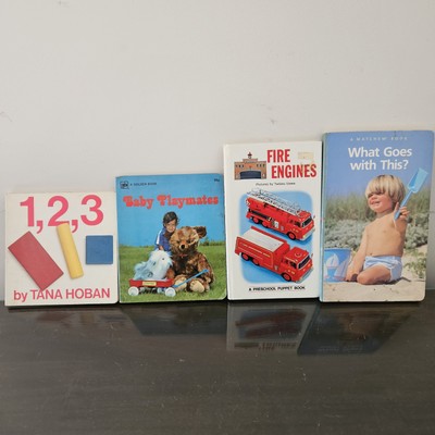 Vintage MCM Baby Toddler Board Books 1970's/1980's Learn Counting Matching Lot 4