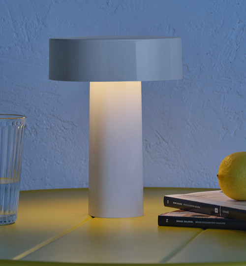 IKEA SOLVINDEN Lámpara de Mesa LED, Funciona con Pilas Exterior Blanco, 8" 20...