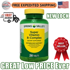 Spring Valley Super B Complex with Vitamin C & Biotin 250-Count free shipping.
