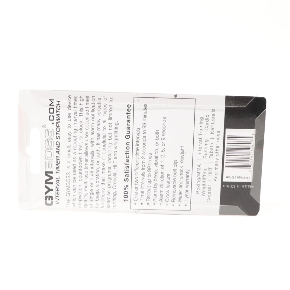 Gymboss Temporizador de Intervalos y Cronómetro - Naranja/Azul Foto 2 de 3