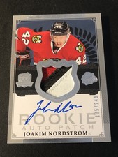 2013-14 Upper Deck The Cup Rookie /249 Joakim Nordstrom #123 Patch Auto