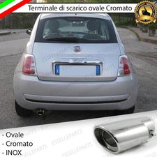 TERMINALE DI SCARICO PER MARMITTA FINALINO CROMATO INOX FIAT 500 CINQUECENTO
