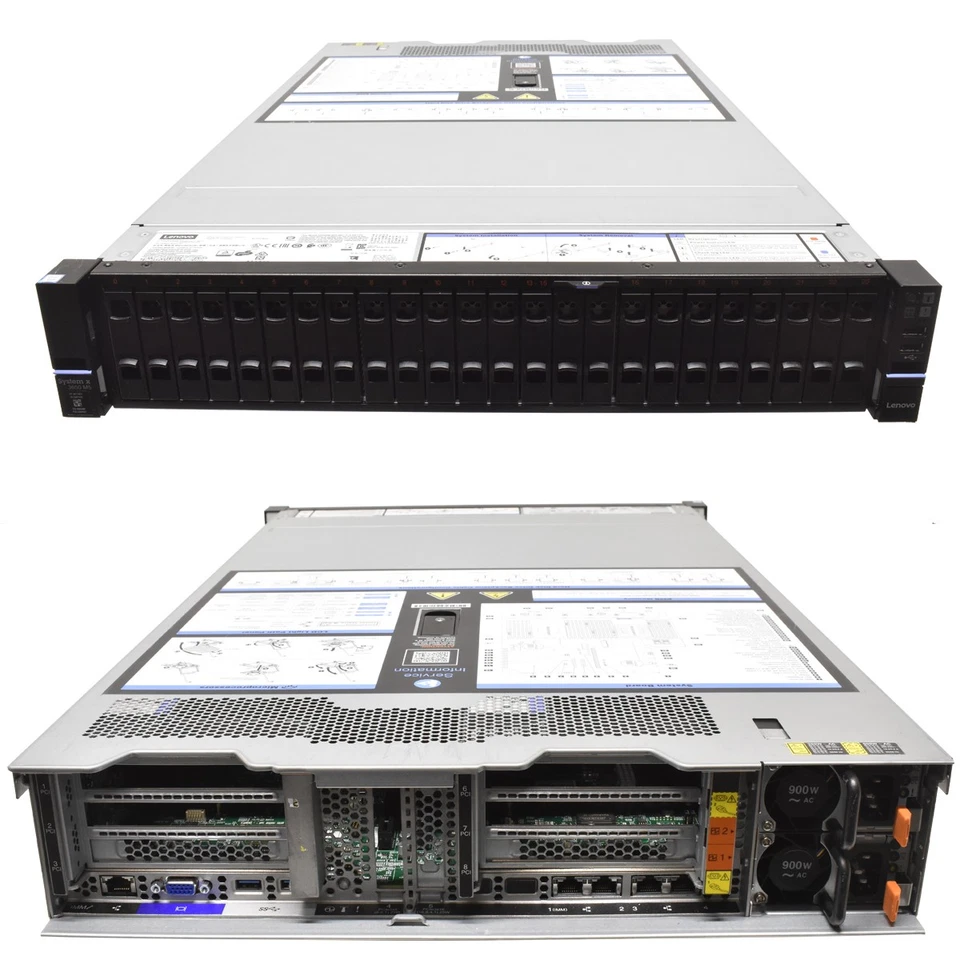 Lenovo System x3650 M5 Server 2xE5-2680 V4 CPU RAM 256GB 24x SFF 2,5 "