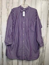 Womens NEW! Size 16 Loft button down purple Dress