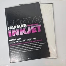Harman Gloss FB Al Inkjet Photo Paper A3+ 13x19 320gsm 14 Sheets Discontinued