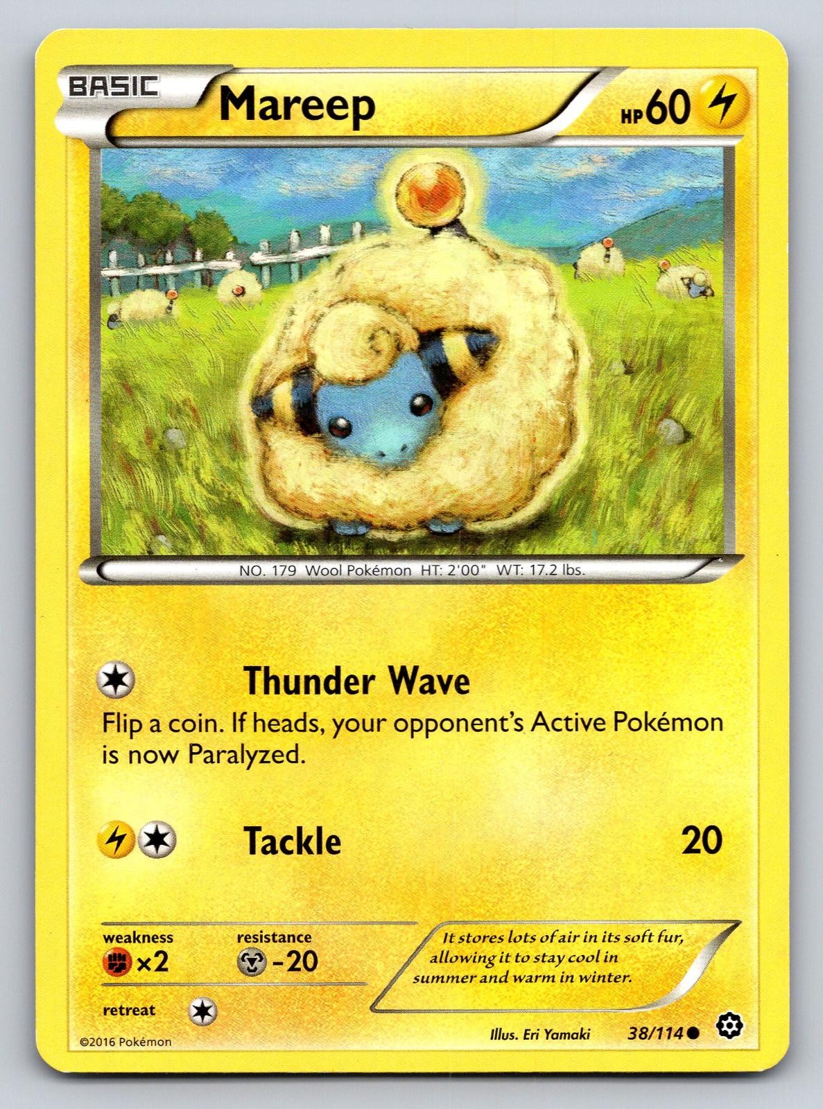 Mareep 38/114 Common Steam Siege Pokemon Lightly Played