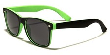 Classic Square Green Black Frame Black Lens Sunglasses Plastic Solid