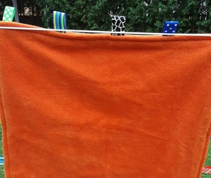 orange baby blanket