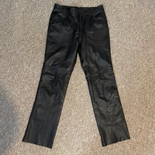 Harley Davidson Women  s Black Leather Pants - SIZE 38/10- ca03402 - Great Cond.