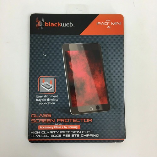 blackweb glass screen protector Ipad mini 4 New Easy Alignment 0.4 mm Thick F-19 - Picture 1 of 2