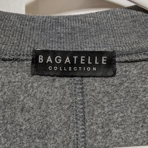 Bagatelle Women's Oversized Neck Gray Fleece Medium Snap Closure Jacket - Picture 2 of 7