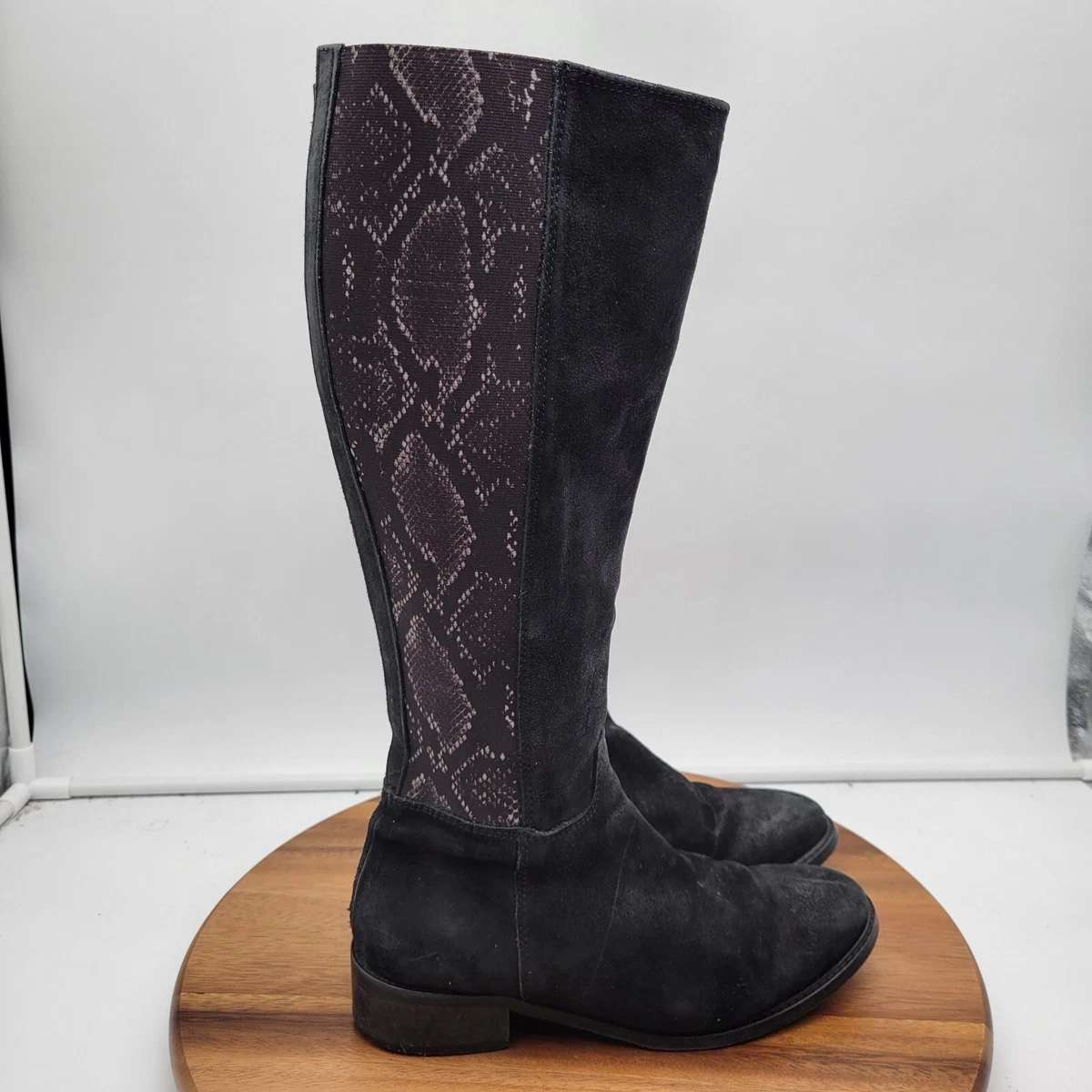 Sesto Meucci Boots Womens 6.5 M Knee High Black Leather Alaina