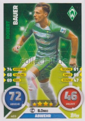 Match Attax Extra 16/17 2017 - 469 - Robert Bauer