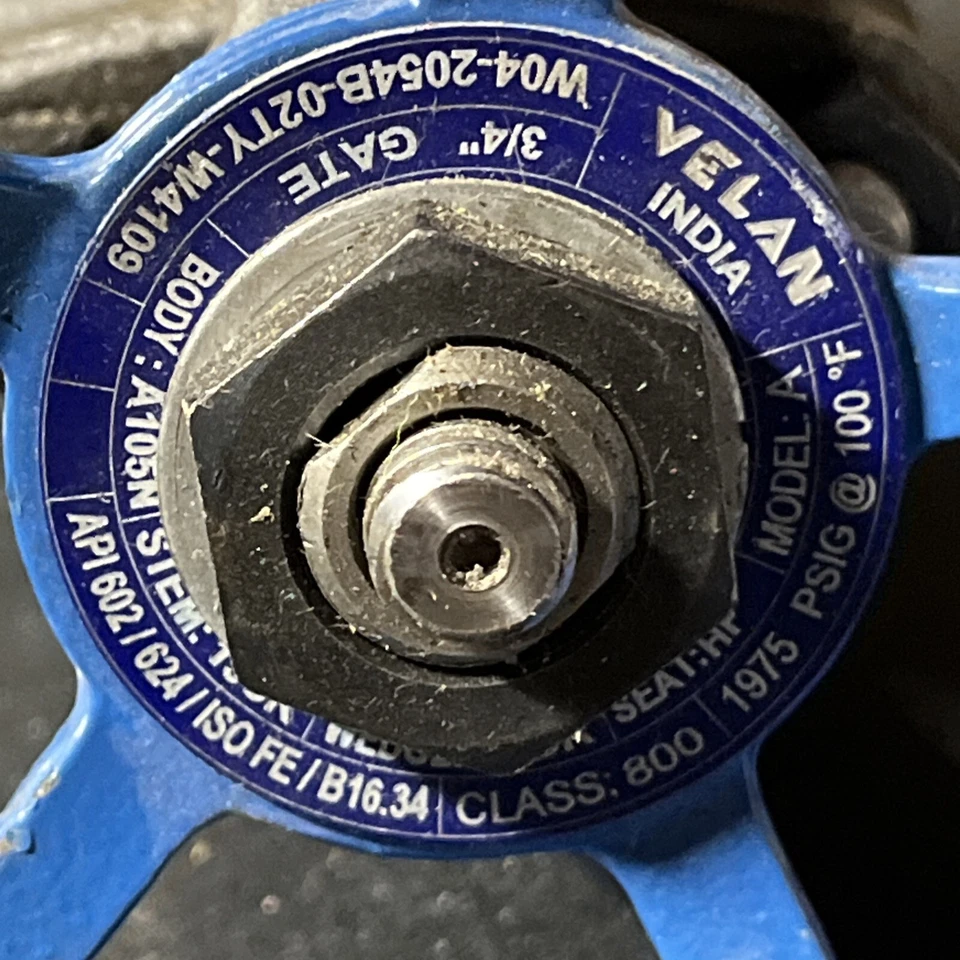 Velan S03-2054B-02TY-W4109 1/2-" Gate Valve 1975 PSI Model B Class 800 - Image 3 of 4