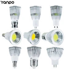 E27 GU10 E12 MR16 DC 12V 24V 12W Dimmable LED COB Spotlight 6W 9W Bulb Lamp RK