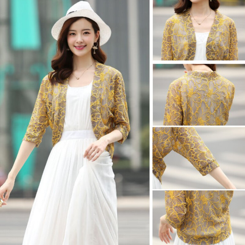 Boléro Femme Mousseline Manches Courtes - Veste Chic Élégante Mariage Soirée Robe Bretelles