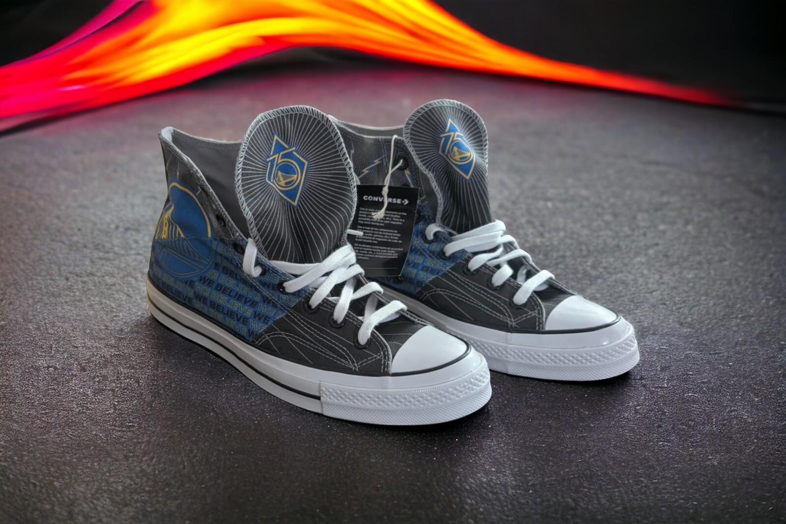 Size 10 - Converse NBA Golden State Warriors Custom Chuck 70's Very Hard To Find