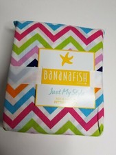 Bananafish 1 Fitted Crib Sheet Colorful Baby Girl Chevron 28" X 52" NEW