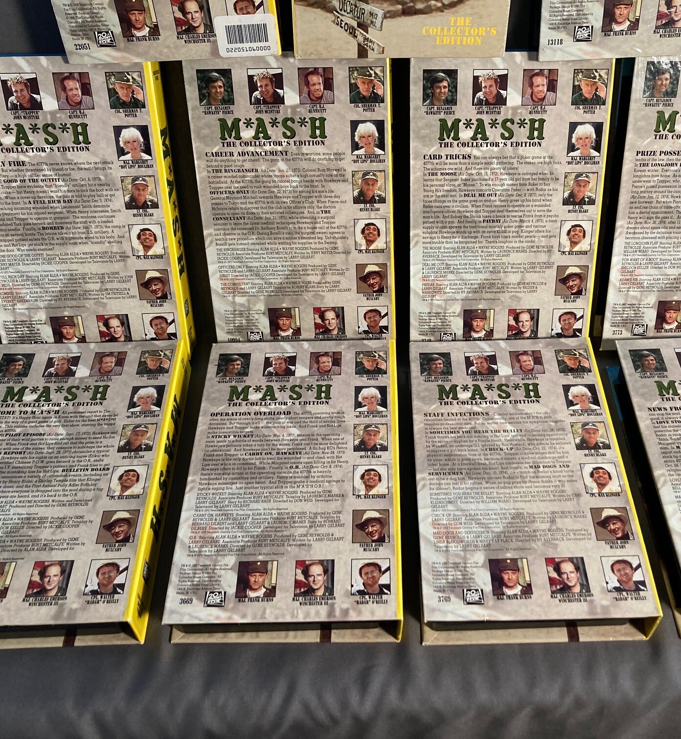 MASH VHS Tapes 🔴🔵🟡🟢🟠 Collectors Edition Lot of 11 M*A*S*H (2) eBay