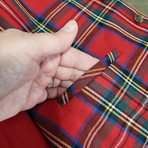 MEN'S VEST Size XL RED PLAID WOOL REVERSIBLE 44 R Pit2Pit 22" No Tag UNBRANDED - Picture 8 of 10
