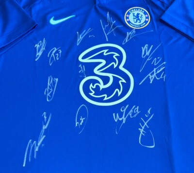 2022-23 Chelsea Team Signed Home Jersey 13 Autographs JSA LOA