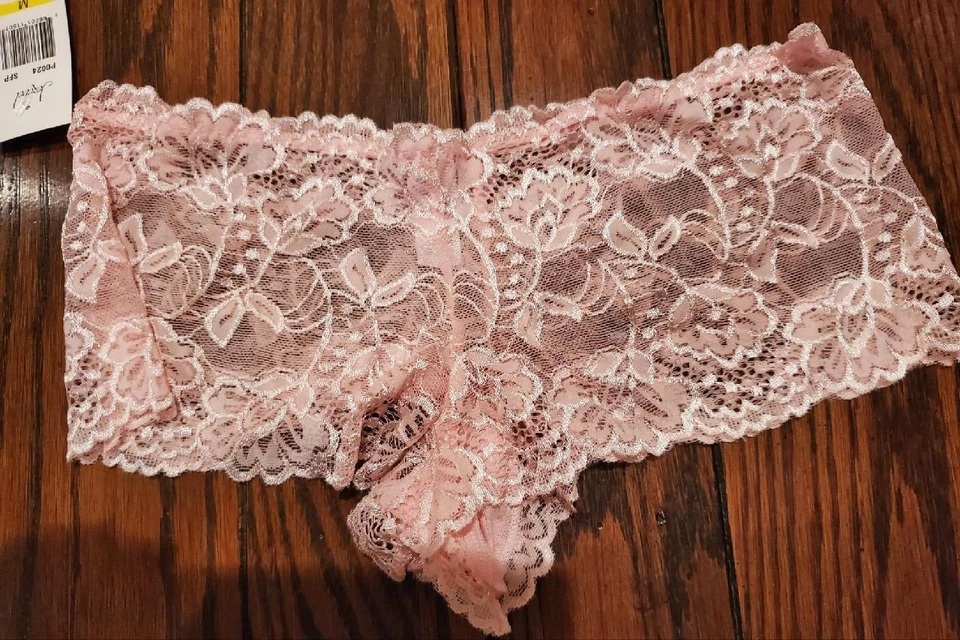 NUEVO CON ETIQUETAS BRAGAS CORTAS JEZABEL ENCAJE DESCARADO NIÑO P0024 SFP ROSA M Foto 2 de 2