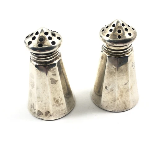 1920s Webster Co Sterling Silver Salt & Pepper Shaker Pre Reed & Barton 1762-LP