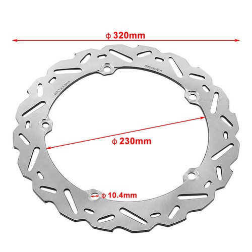 Motor Steel Front Disc Brake Rotors For Honda NC750S NC750X NC700S NC700X CTX700 - Picture 8 of 8