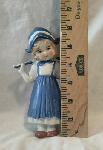 Dutch China Doll Bisque Missing 2/Water Pails Made In Japan - Picture 2 of 9