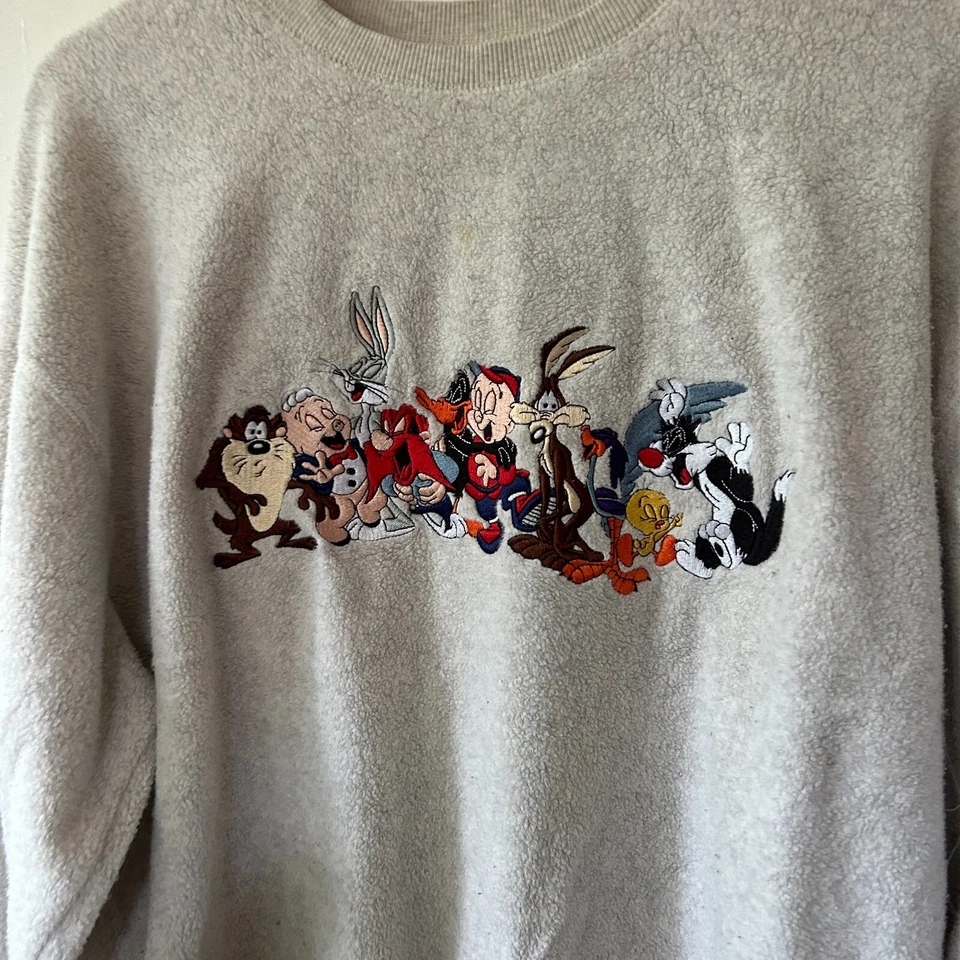 Warner Brothers Looney Tunes Sweatshirt Womens Large VINTAGE Pullover Bugs Bunny - Image 3 of 4