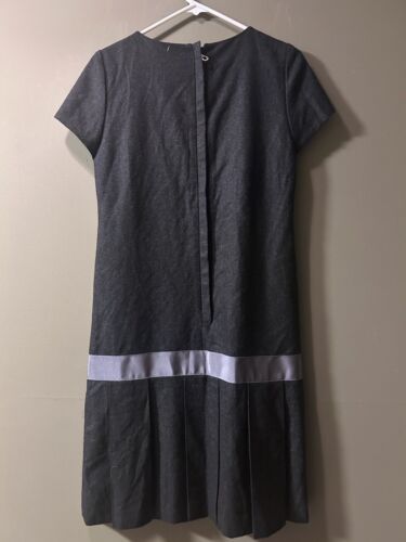 Brooks Brothers Black Fleece THOM BROWNE BB2 Black Soft Pleat Wool Dress - Picture 2 of 14