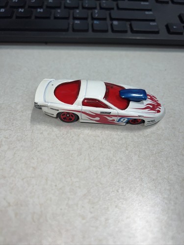 Coche fundido a presión Pro Stock Firebird Proch 1998 blanco 1:64 Hot Wheels tapas de ruedas rojas # - Imagen 8 de 10
