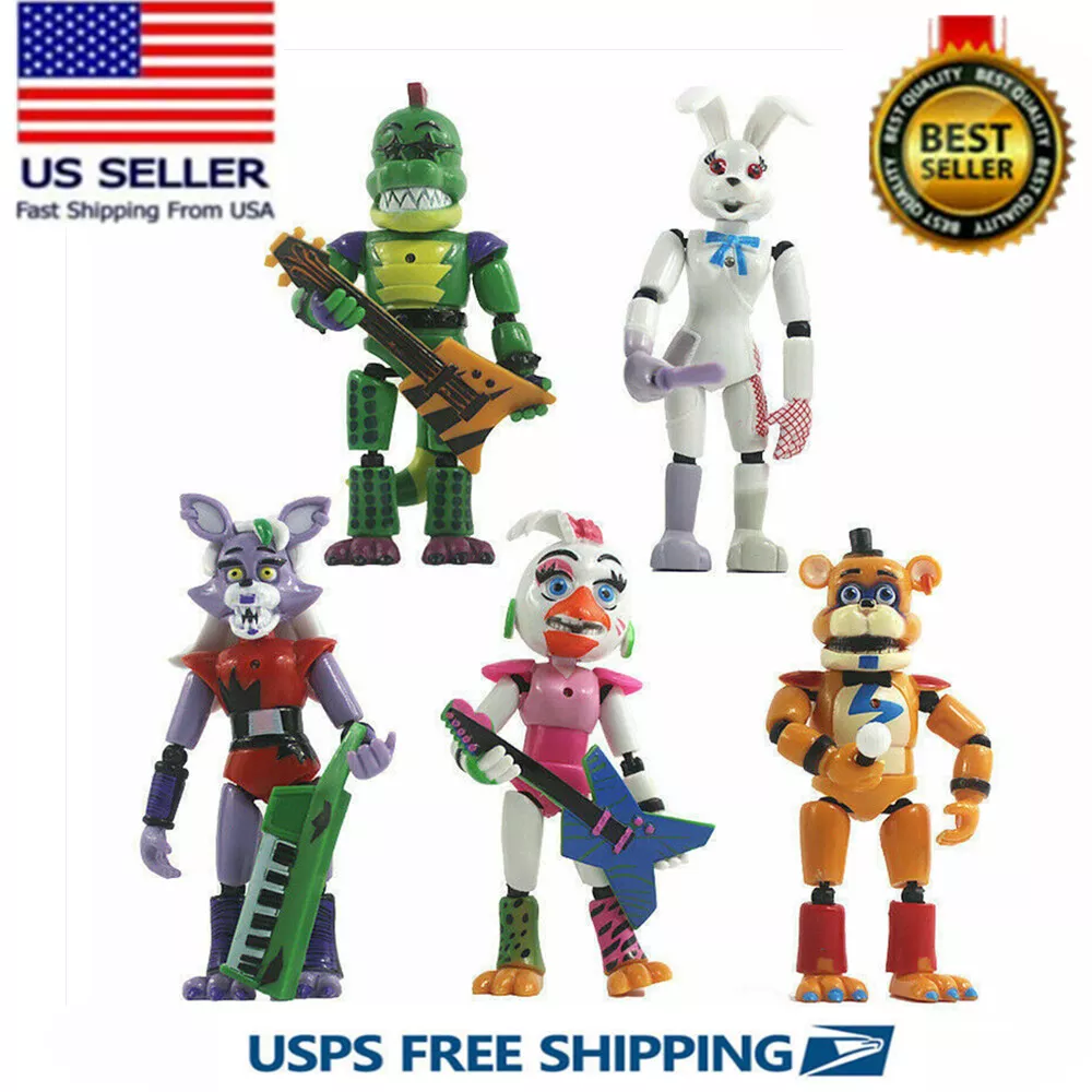 5PCS/SET FNAF security breach Five Nights At Freddy's action figures Toys