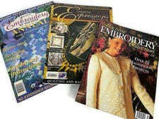 Lot of 3 Quilting  machine Embroidery magazines Creative Expressions Embroider