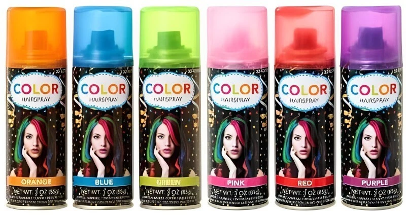 Kit de herramientas de coloración de cabello en aerosol temporal para colorear el cabello 6 latas Foto 4 de 4