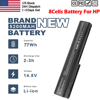 Battery For HP Pavilion DV7 DV7t DV8 HDX18 480385-001 dv7-1245dx GA08 HSTNN-IB75