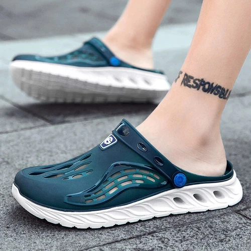Mens And Womens Casual Slip On Clogs Shoes Waterproof Gray Sandals Slippers - Bild 63 von 67