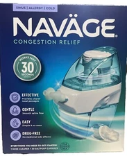 Navage Congestion Relief Saline Nasal Irrigation System Nose Cleaner 30 Saltpod