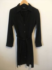 A.p.c Black Long Duster Coat Jacket Designer Rare