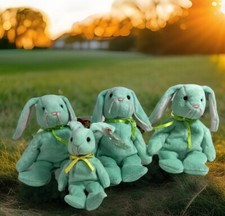 New VTG TY Beanie Babies Lot Of 3 Hippity Bunnies  1 Small Hippity Bunny