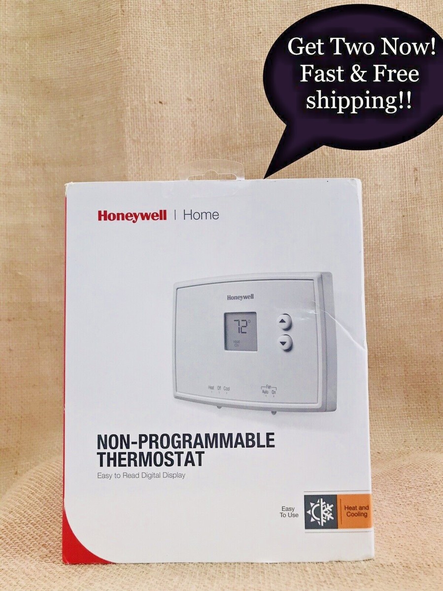 Honeywell Horizontal Digital Non-Programmable Thermostat RTH111 85267725477  | eBay